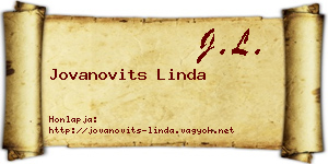 Jovanovits Linda névjegykártya